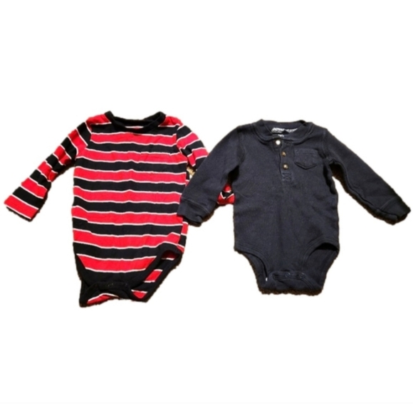 Boy's 9 Months Set of Long Sleeve Bodysuits - Picture 1 of 9
